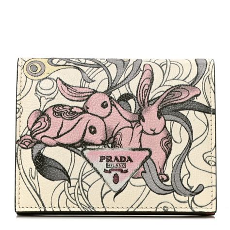 prada rabbit print wallet|PRADA X JAMES JEAN Glace Calfskin Rabbit Print Continental .